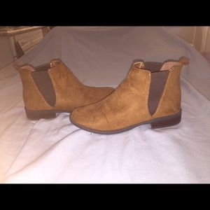 Tan Suede Booties